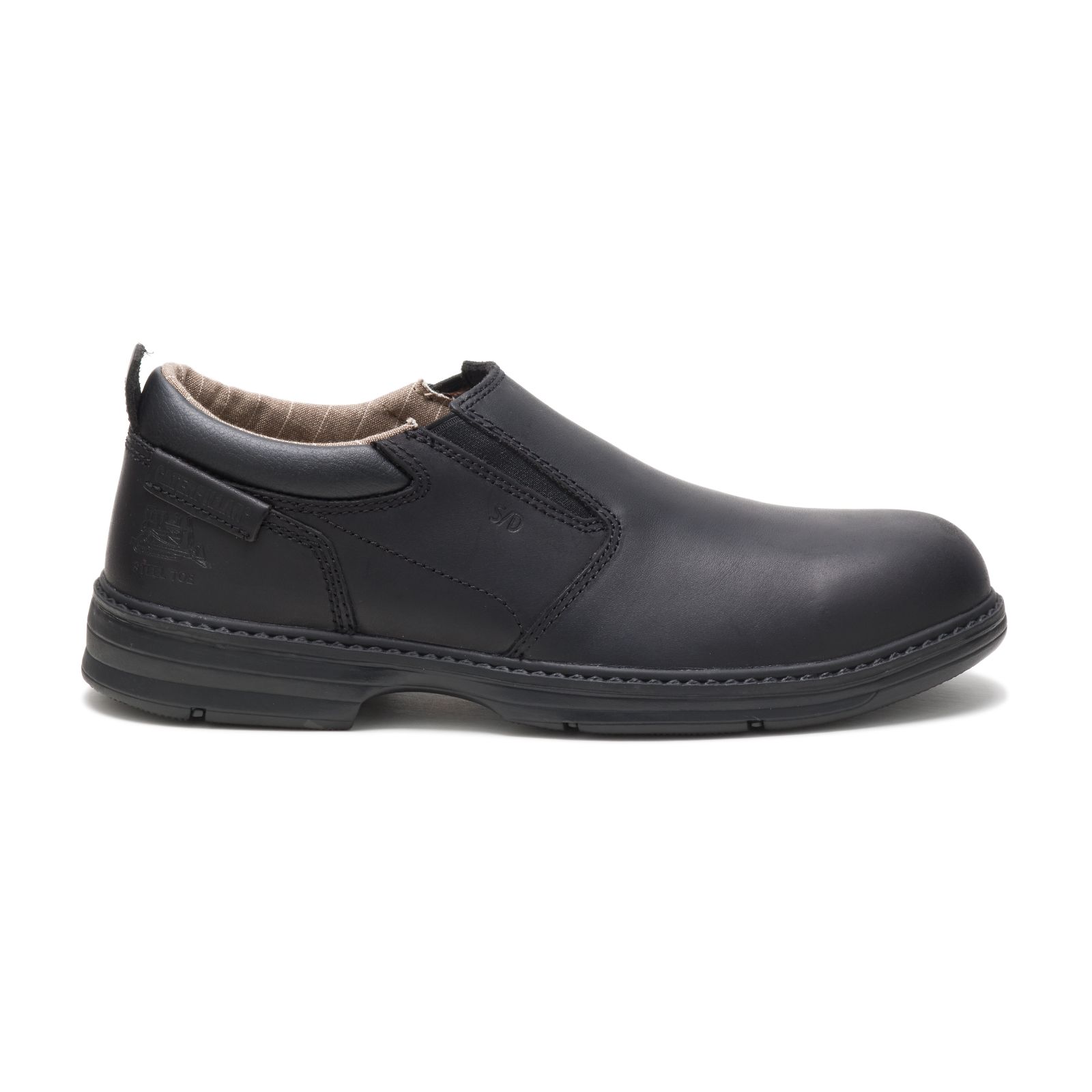 Black Caterpillar Conclude Steel Toe Men's Work Shoes | Cat-913745
