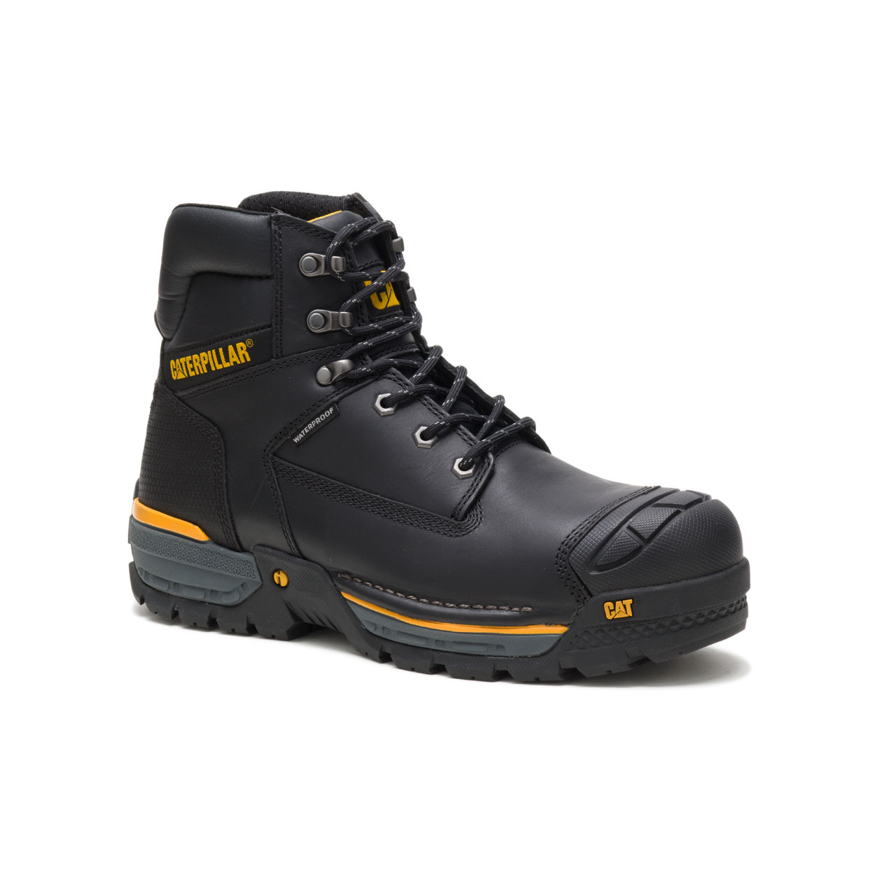 Black Caterpillar Excavator Men's Safety Boots | Cat-917843