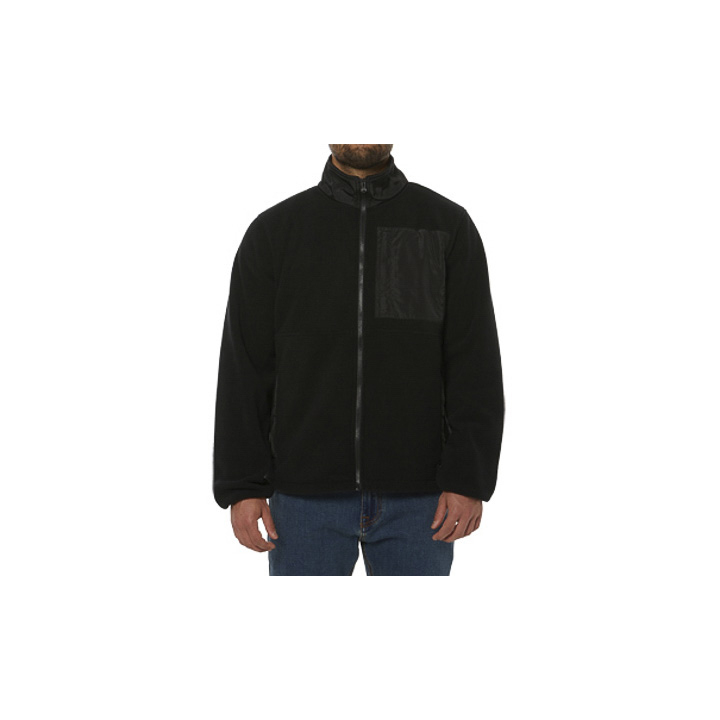 Black Caterpillar Foundation Fleece Men's Jackets | Cat-186079
