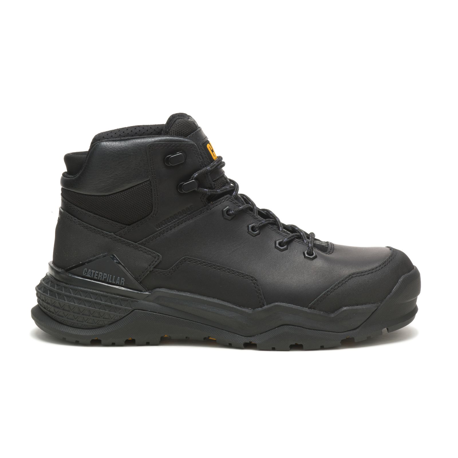 Black Caterpillar Provoke Mid Waterproof Alloy Toe Men's Work Boots | Cat-769308