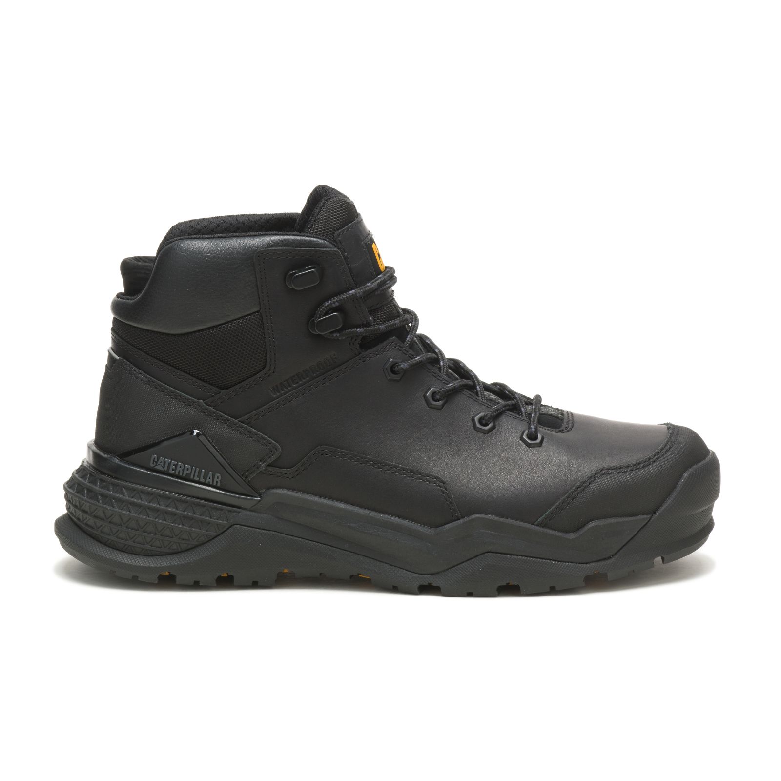 Black Caterpillar Provoke Mid Waterproof Men's Work Boots | Cat-983204