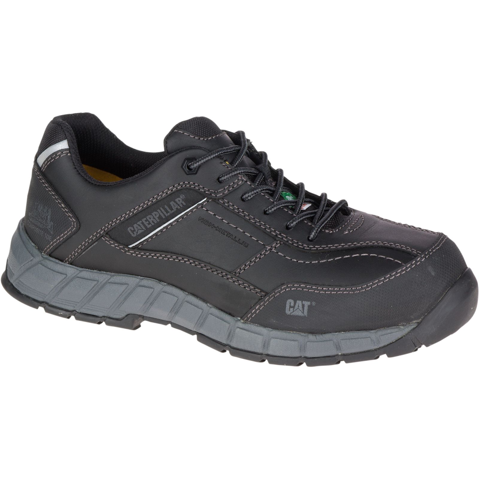 Black Caterpillar Streamline Leather Csa Composite Toe Men's Work Shoes | Cat-937560