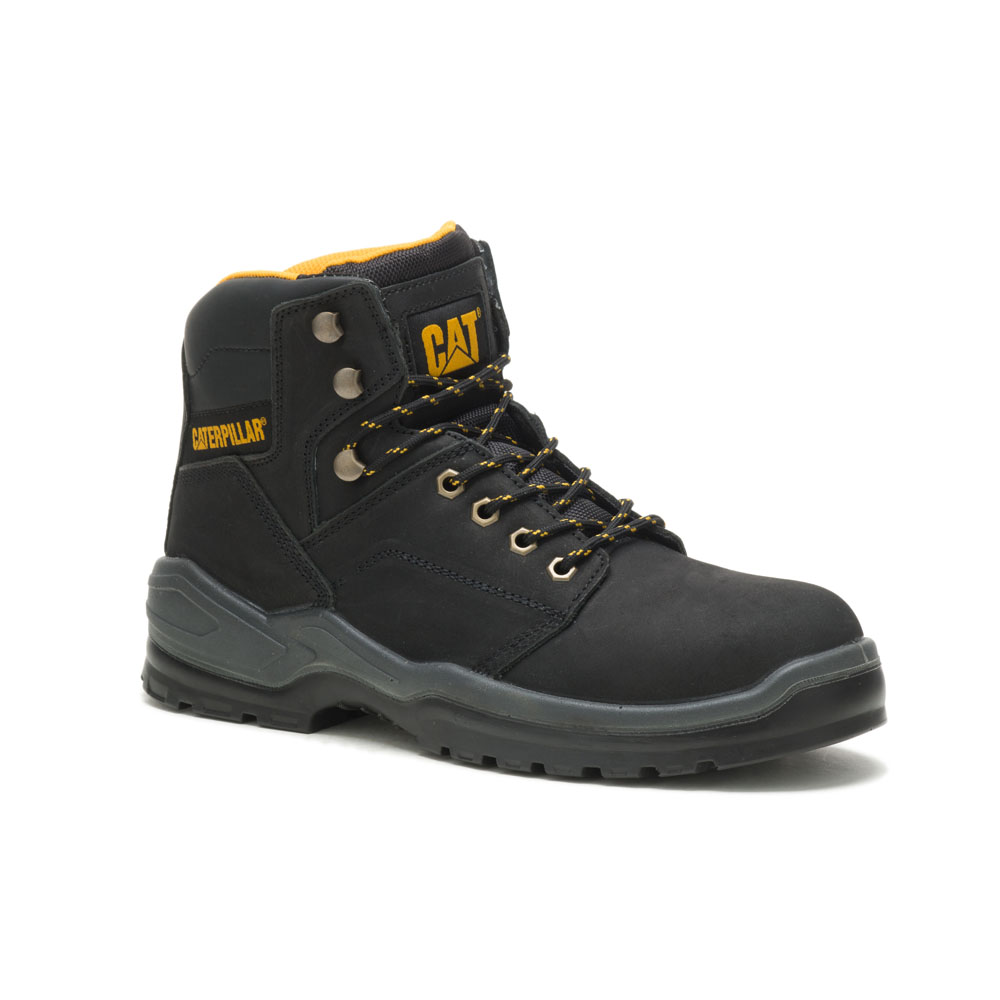 Black Caterpillar Striver Astm Men's Safety Boots | Cat-509367