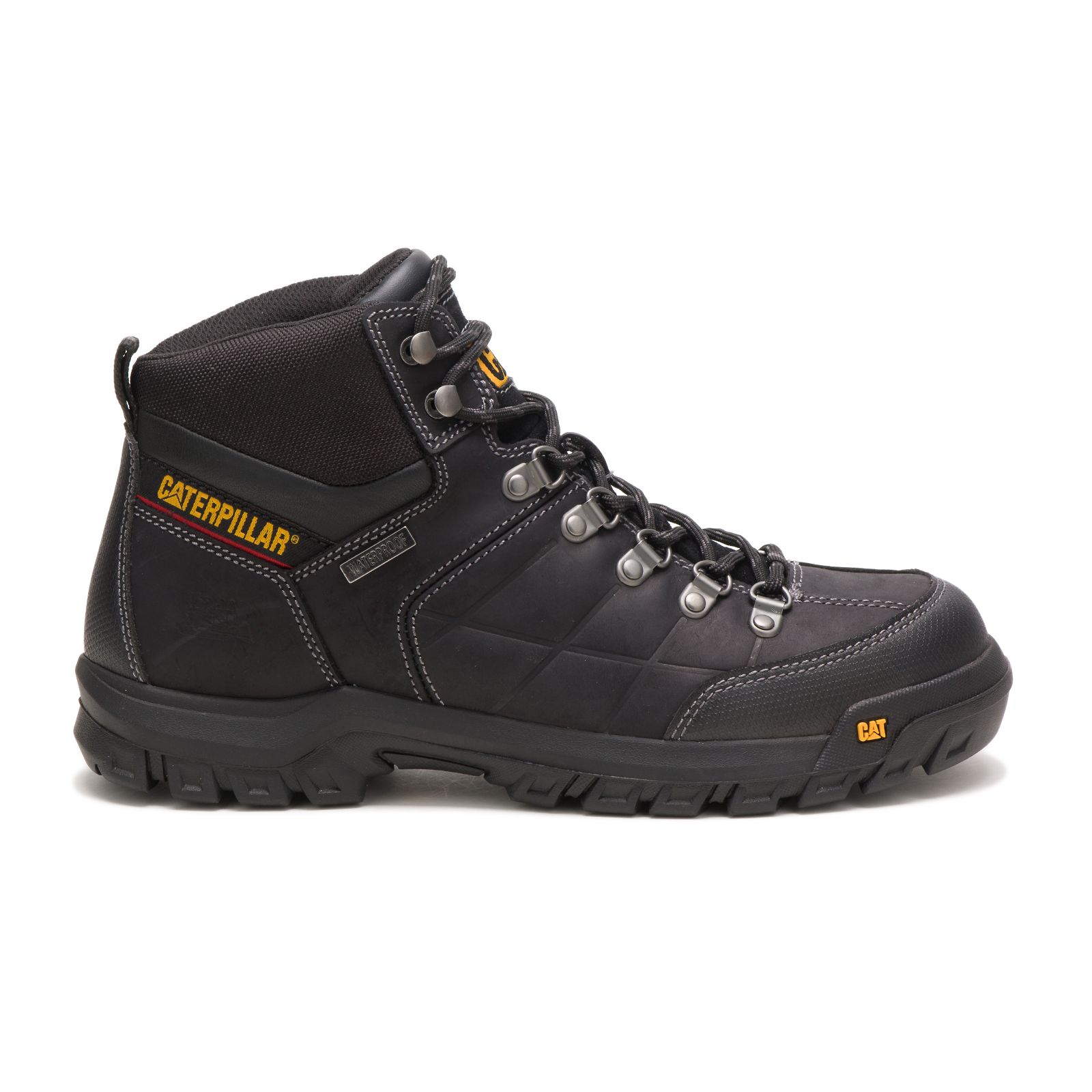 Black Caterpillar Threshold Waterproof Men's Work Boots | Cat-481073