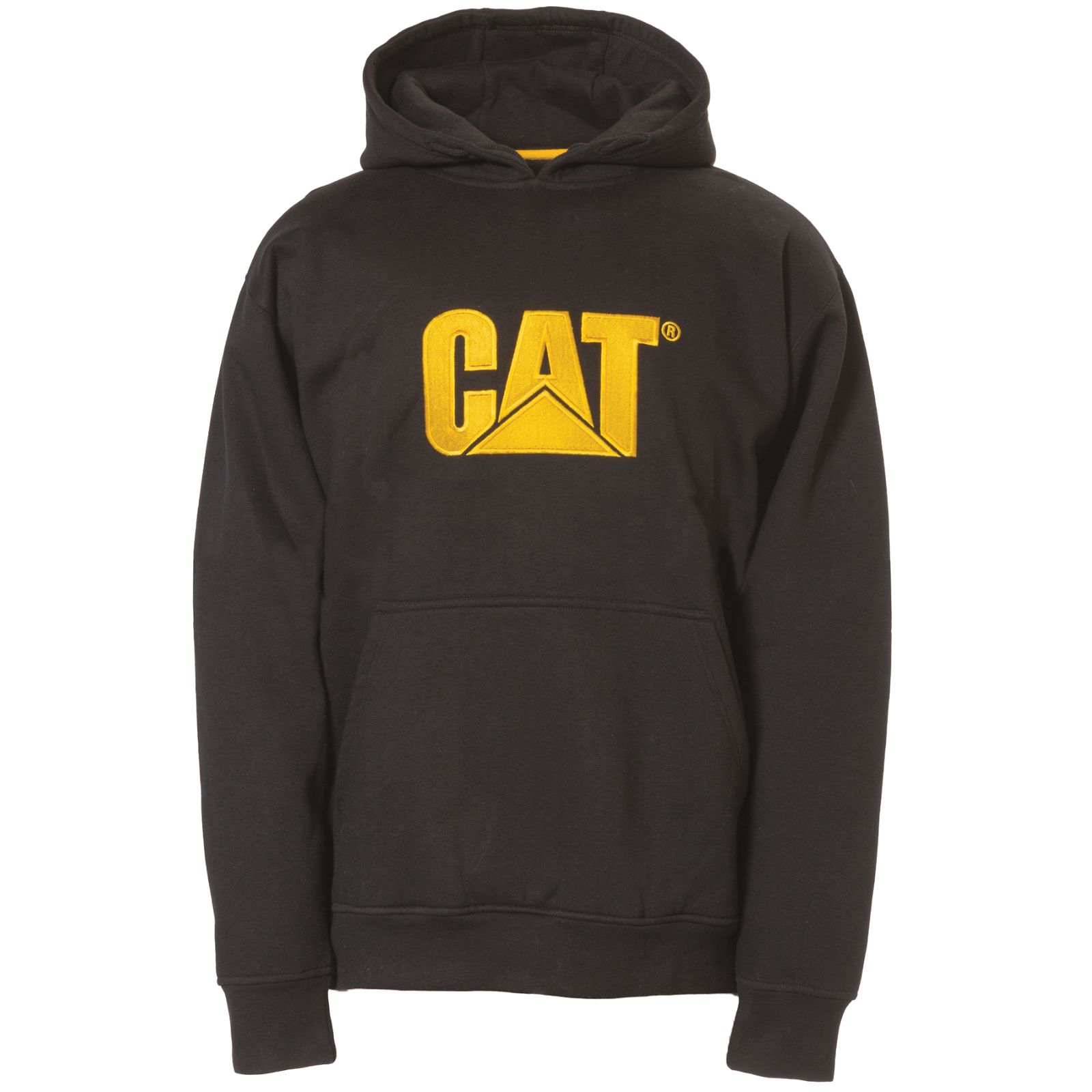 Black Caterpillar Trademark Hooded Men's Sweatshirts | Cat-436085