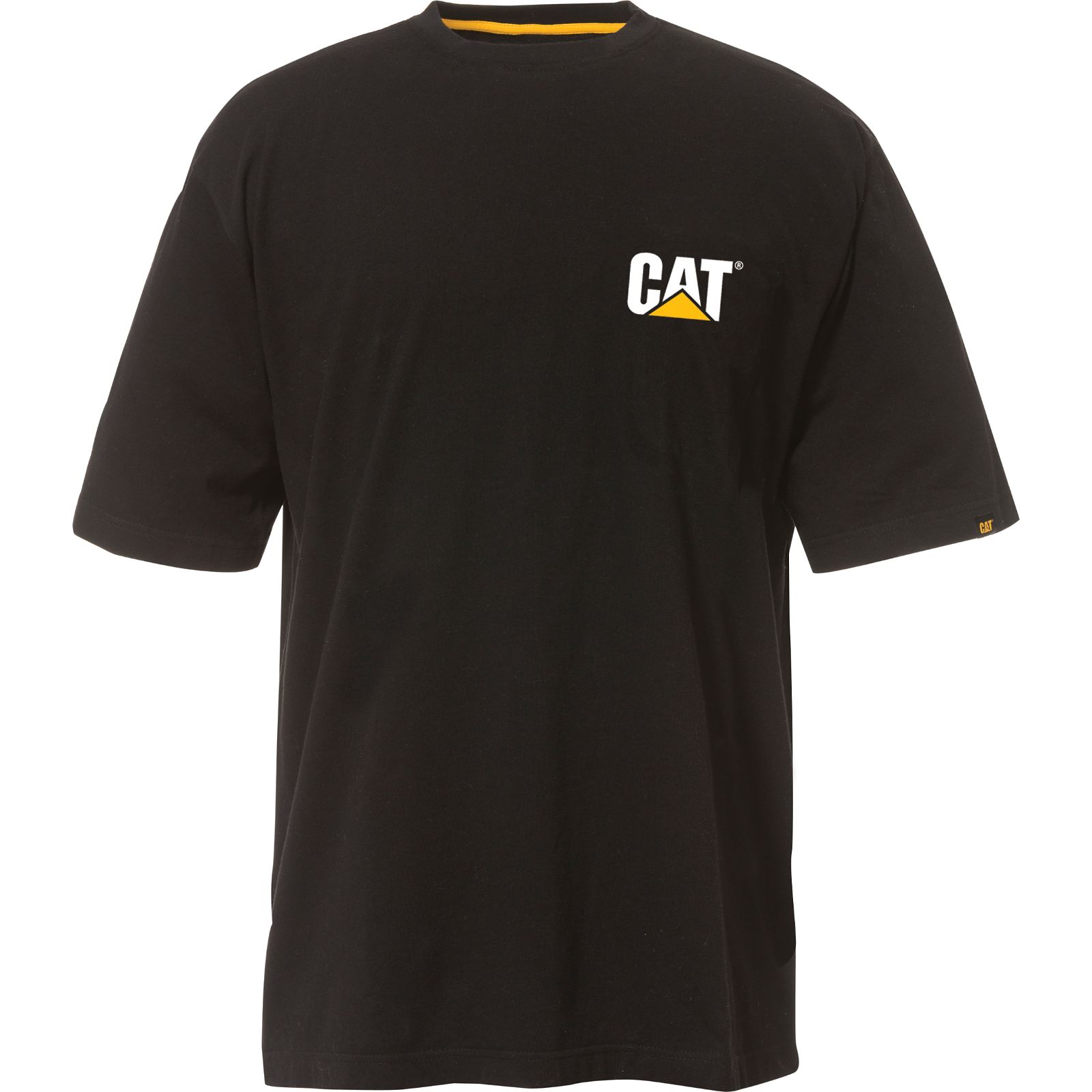 Black Caterpillar Trademark Men's T-Shirts | Cat-423715