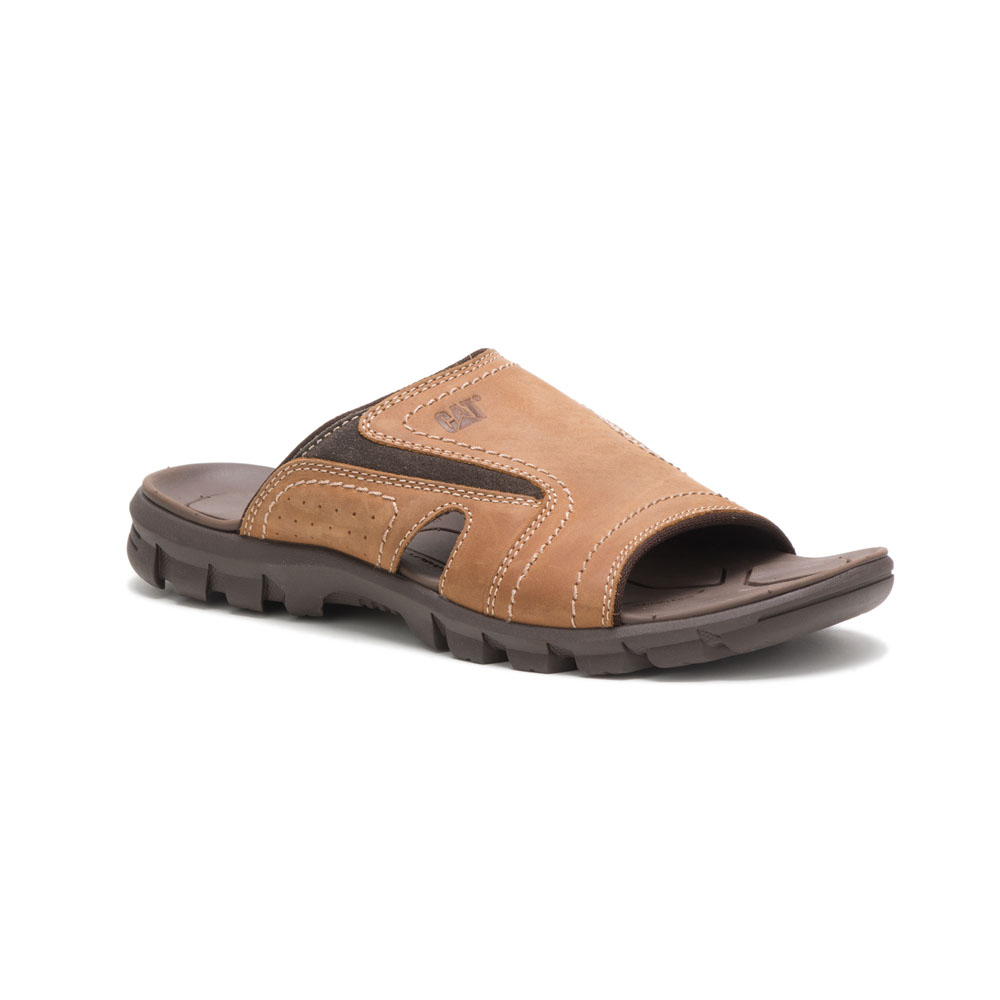 Brown Caterpillar Indigo Pak Men's Sandals | Cat-068572