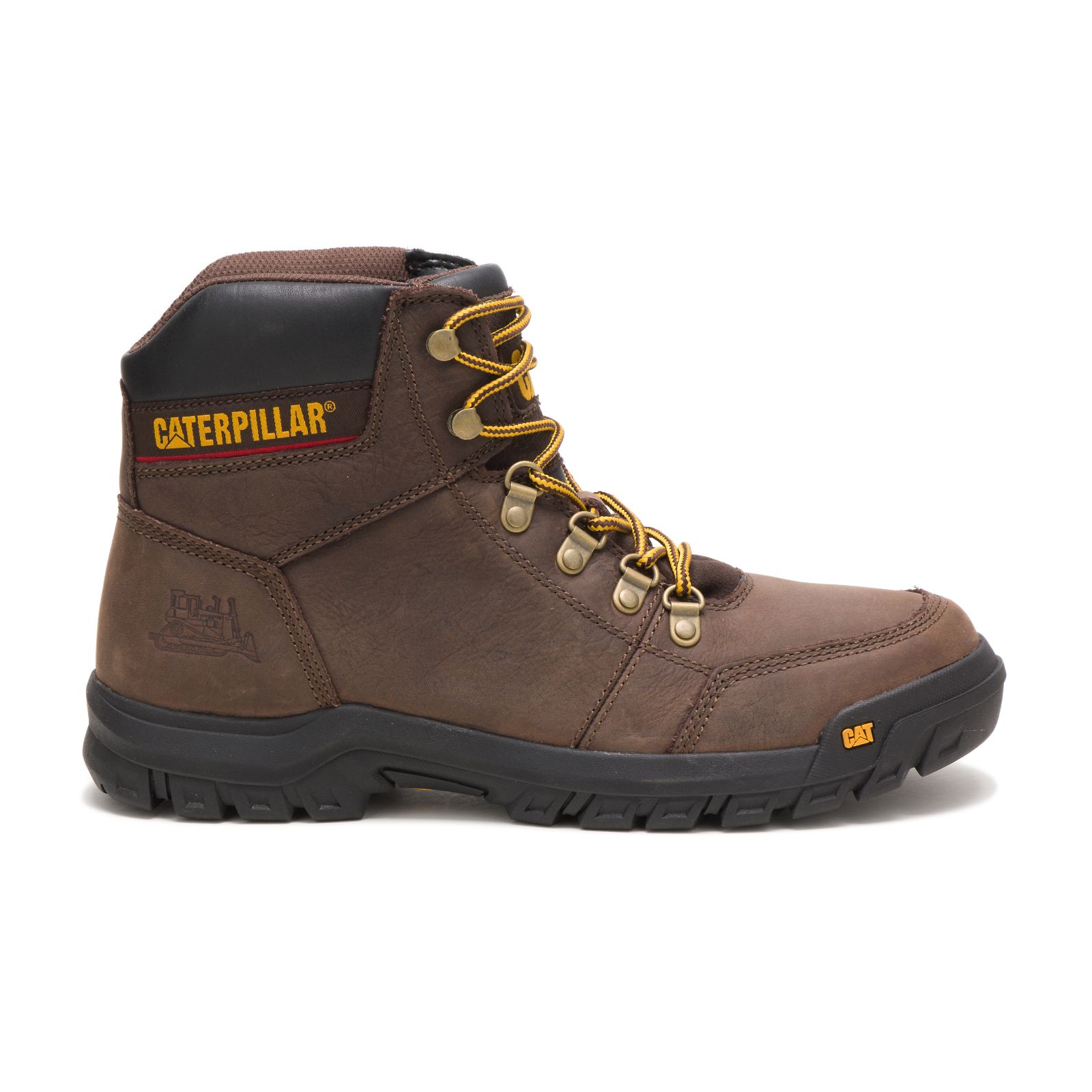 Brown Caterpillar Outline Men's Work Boots | Cat-507294