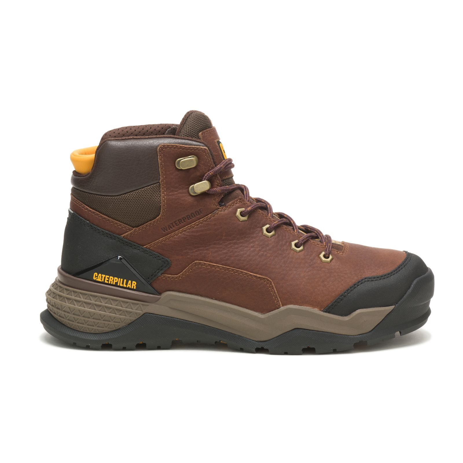 Brown Caterpillar Provoke Mid Waterproof Men's Work Boots | Cat-261893