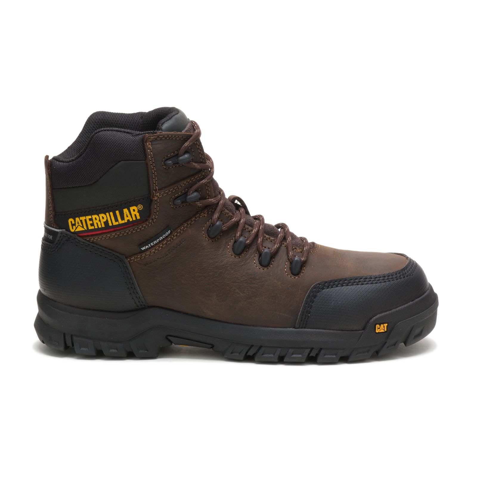 Brown Caterpillar Resorption Waterproof Composite Toe Men's Work Boots | Cat-507236
