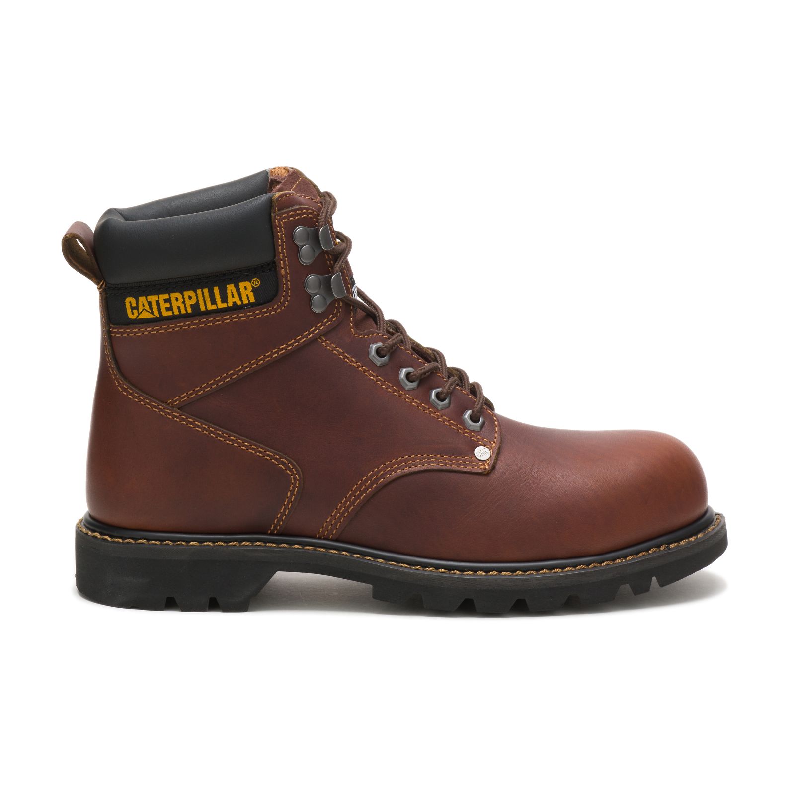 Brown Caterpillar Second Shift Steel Toe Men's Work Boots | Cat-623075