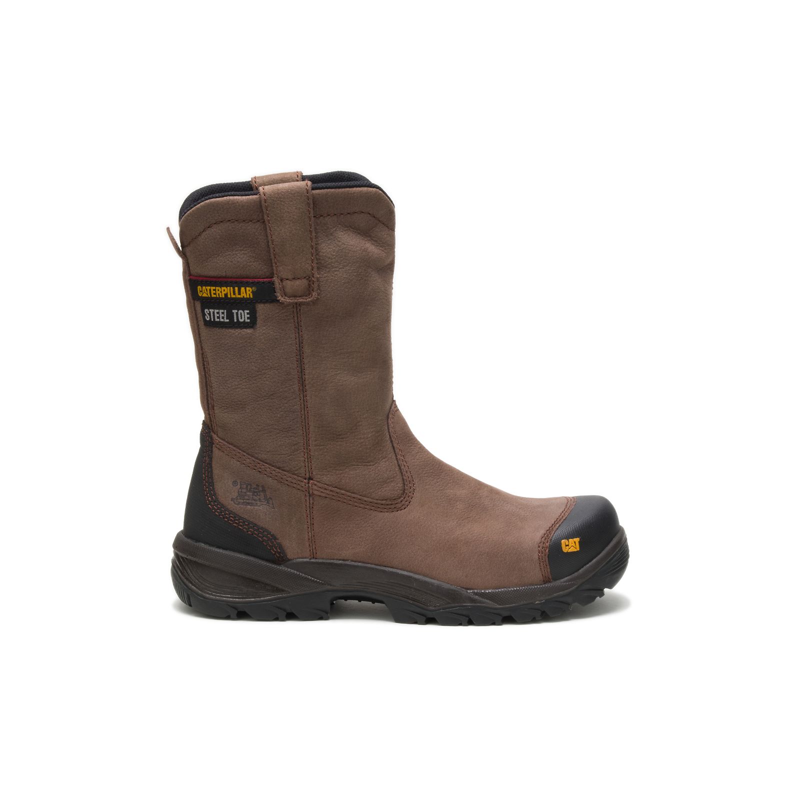 Brown Caterpillar Spur Steel Toe Men's Work Boots | Cat-032589
