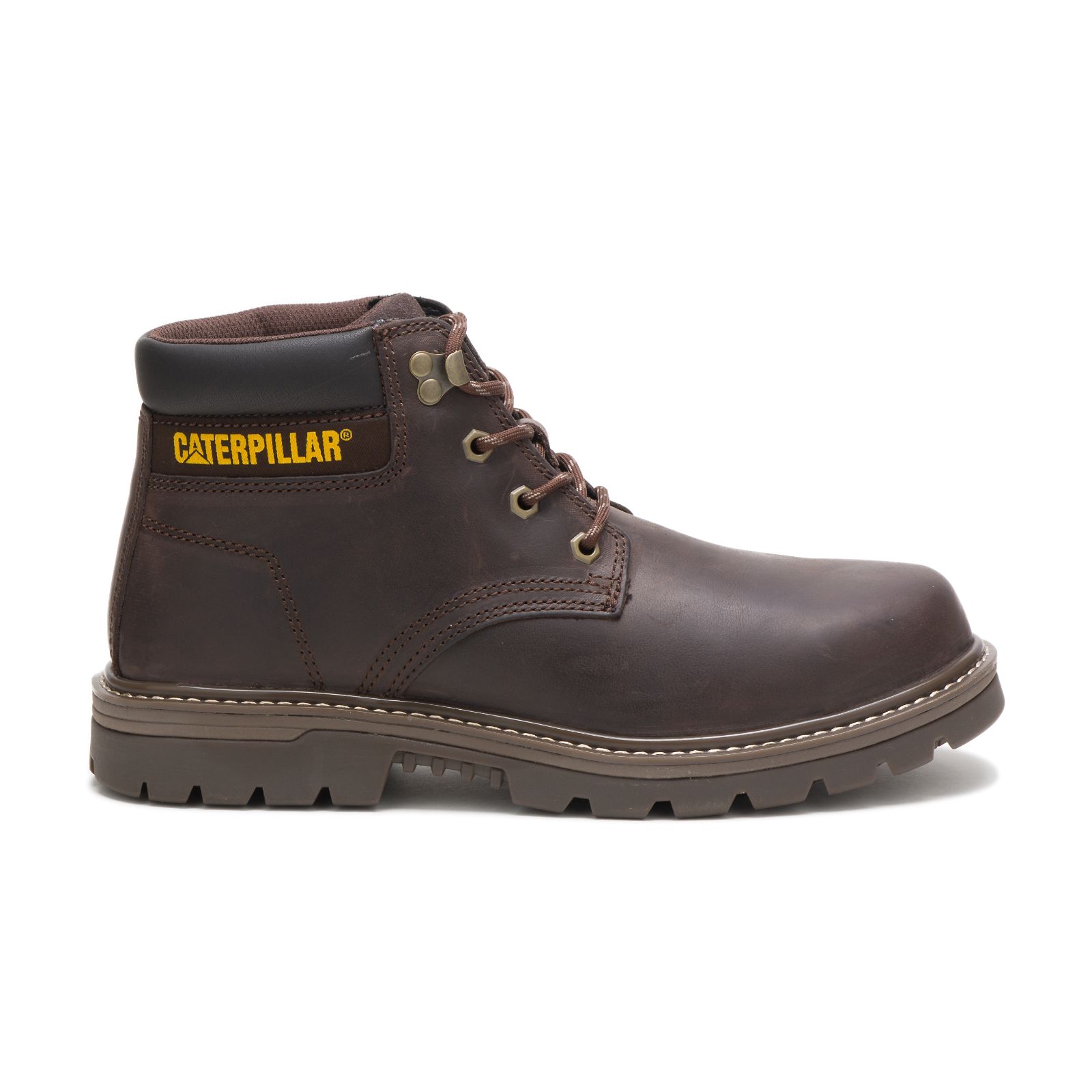 Coffee Caterpillar Outbase Steel Toe Men's Work Boots | Cat-947521