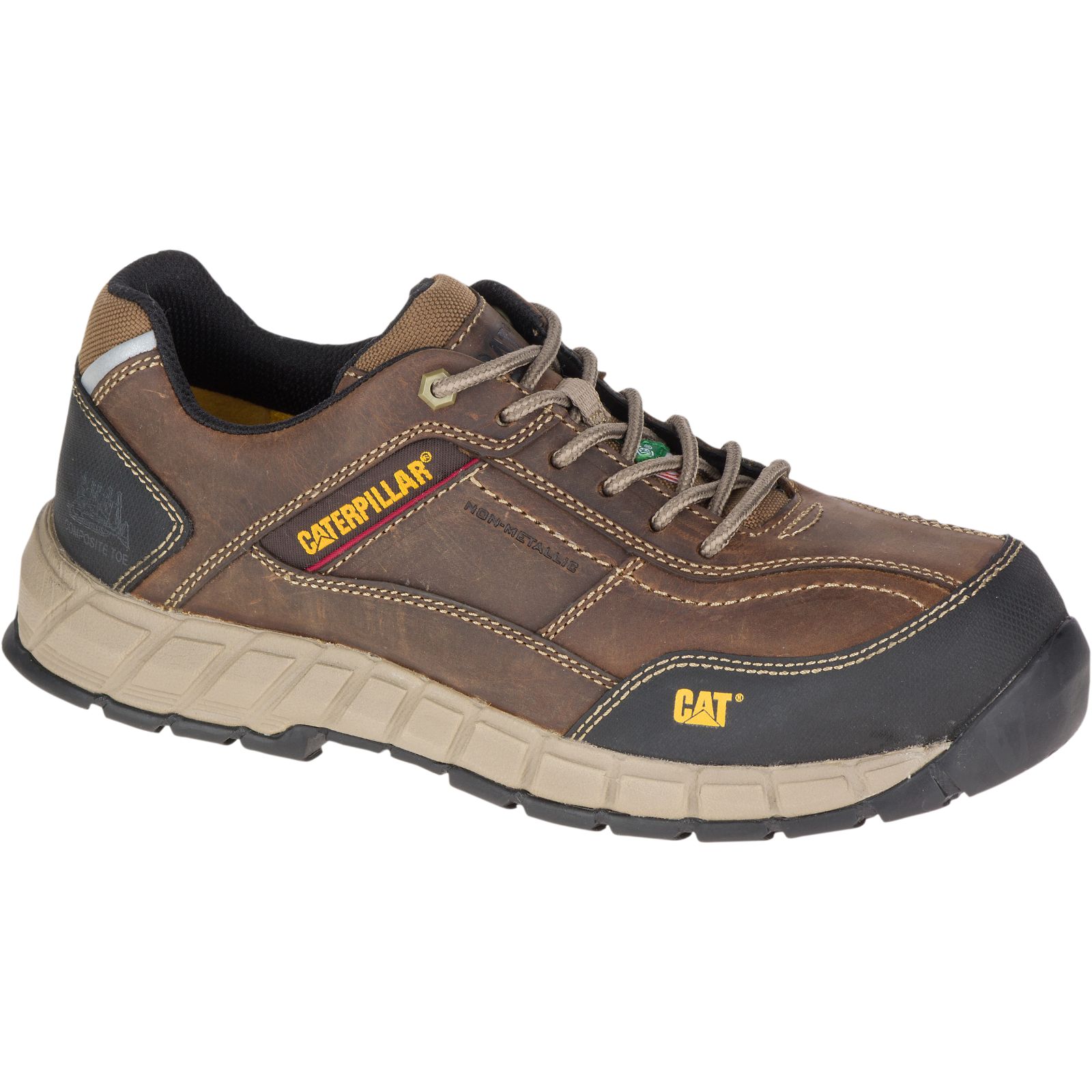Dark Beige Caterpillar Streamline Leather Csa Composite Toe Men's Work Shoes | Cat-485910