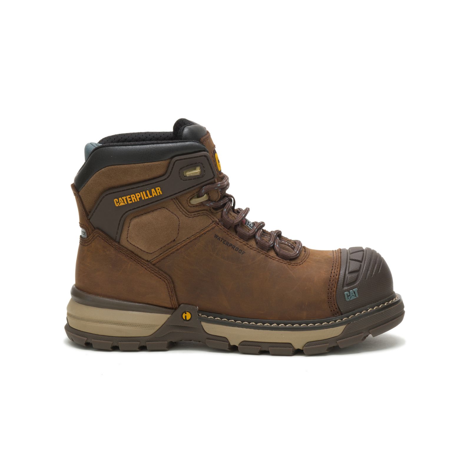 Dark Brown Caterpillar Excavator Superlite Waterproof Thinsulate™ Nano Toe Women's Work Boots | Cat-