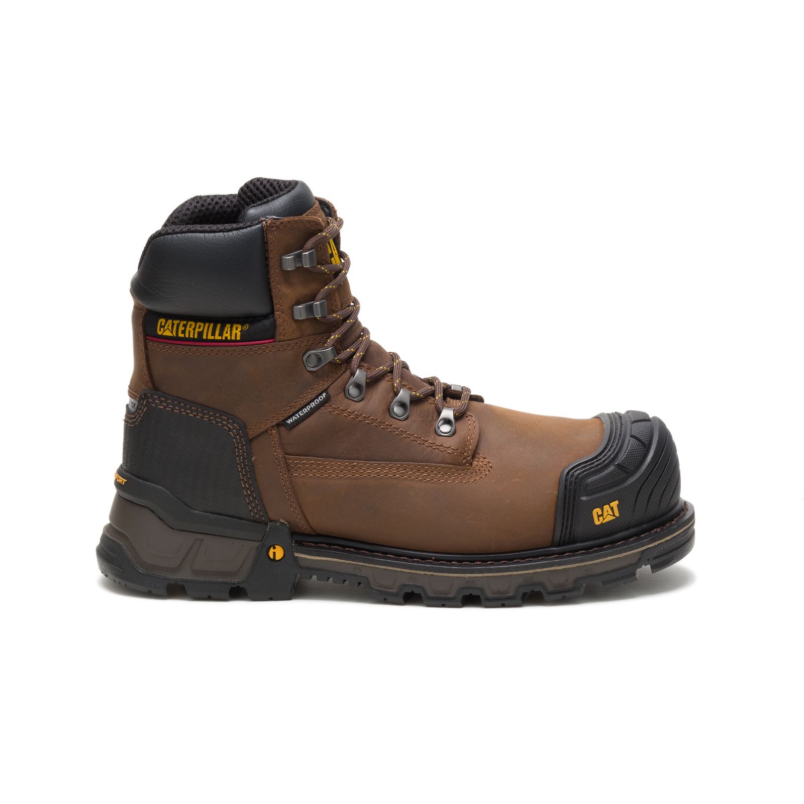 Dark Brown Caterpillar Excavator Xl 6" Waterproof Composite Toe Men's Work Boots | Cat-906247