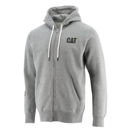 Dark Grey Caterpillar Foundation Fz Dm Hooded Sweatshirt Men's Hoodies | Cat-765038