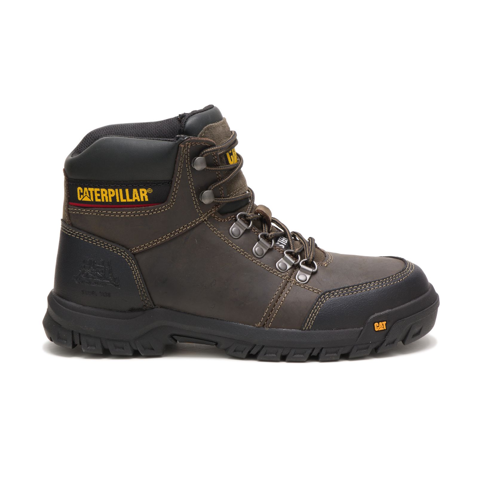 Dark Grey Caterpillar Outline Steel Toe Men's Steel Toe Boots | Cat-438562