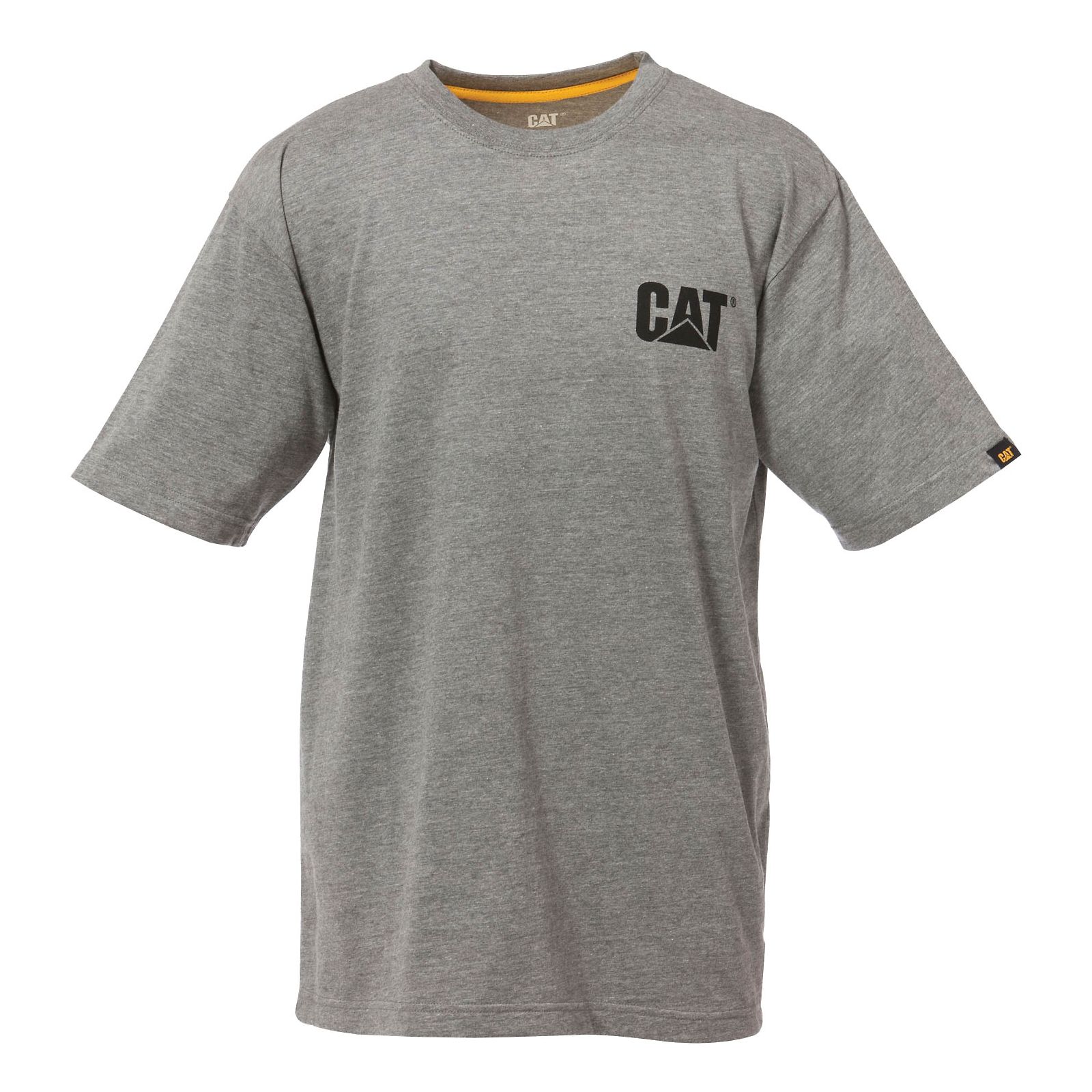 Dark Grey Caterpillar Trademark Men's T-Shirts | Cat-379248
