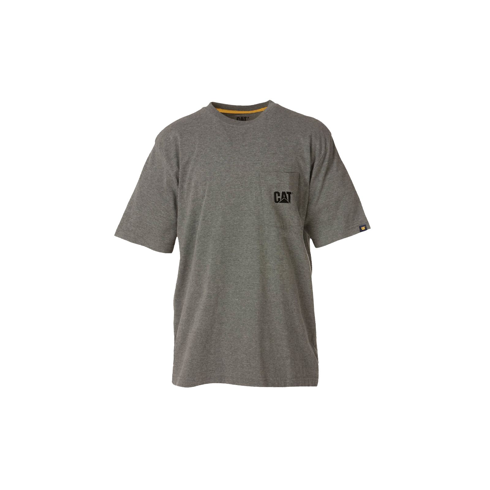 Dark Grey Caterpillar Trademark Pocket Men's T-Shirts | Cat-139624