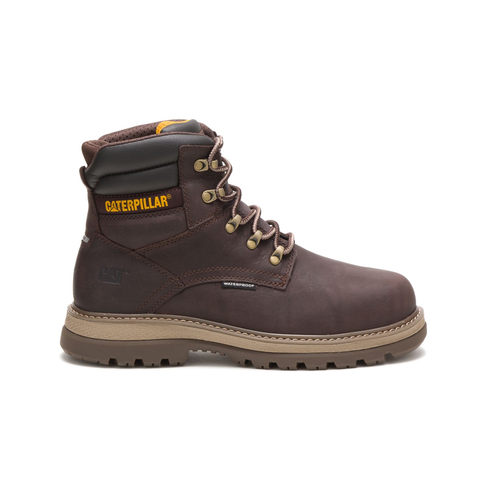 Deep Brown Caterpillar Fairbanks 6" Waterproof Steel Toe Men's Steel Toe Boots | Cat-389647