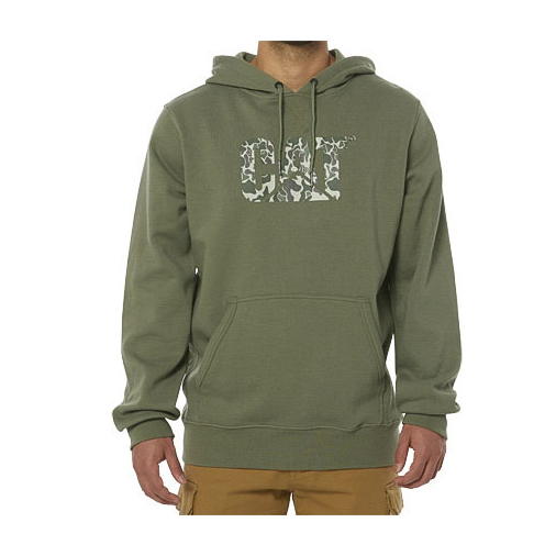 Green Caterpillar Foundation Hooded Sweatshirt Men's Hoodies | Cat-395476