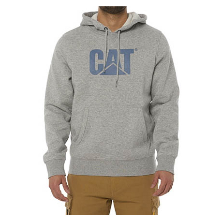 Grey Caterpillar Foundation Hooded Sweatshirt Men's Hoodies | Cat-832076