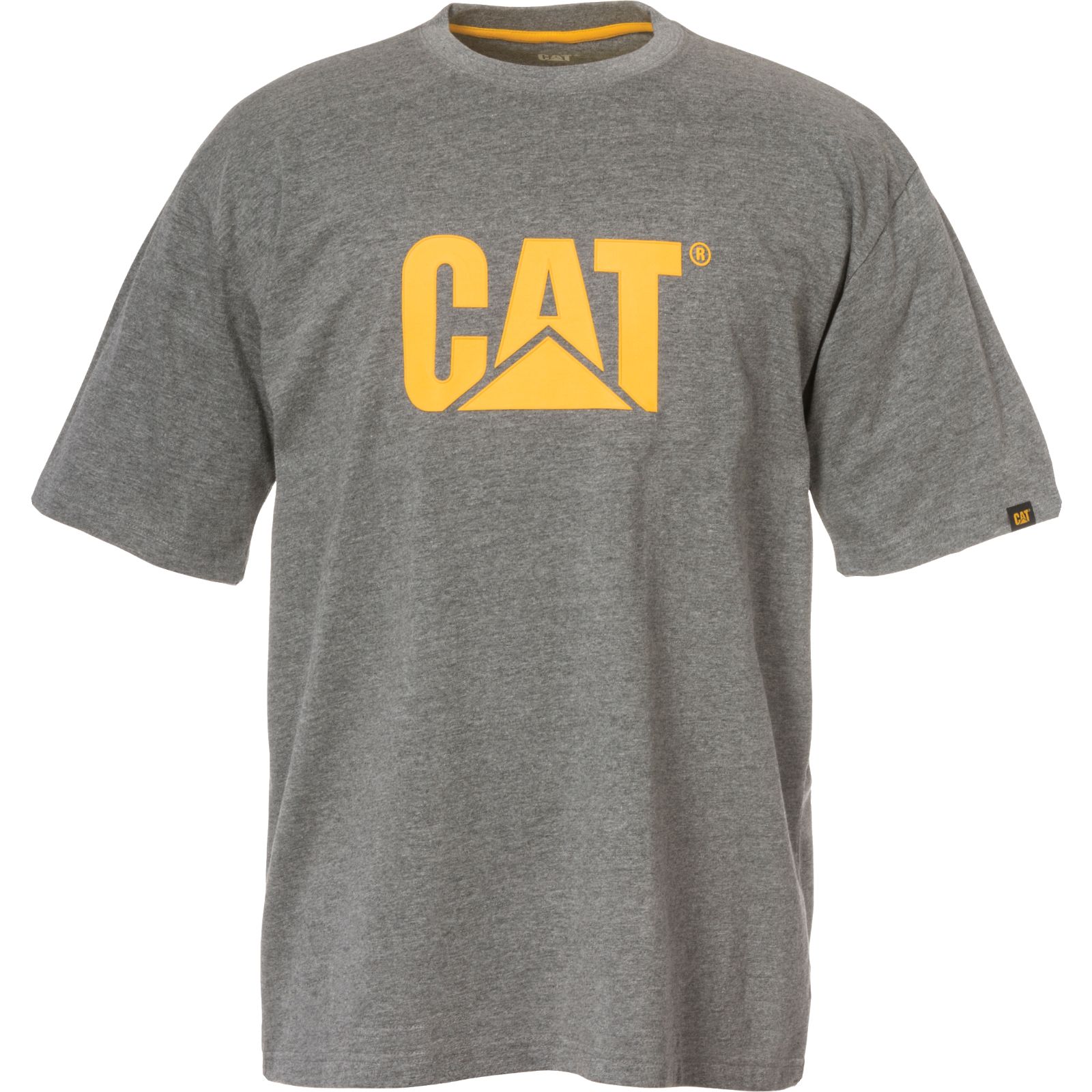 Grey Caterpillar Trademark Men's T-Shirts | Cat-631048
