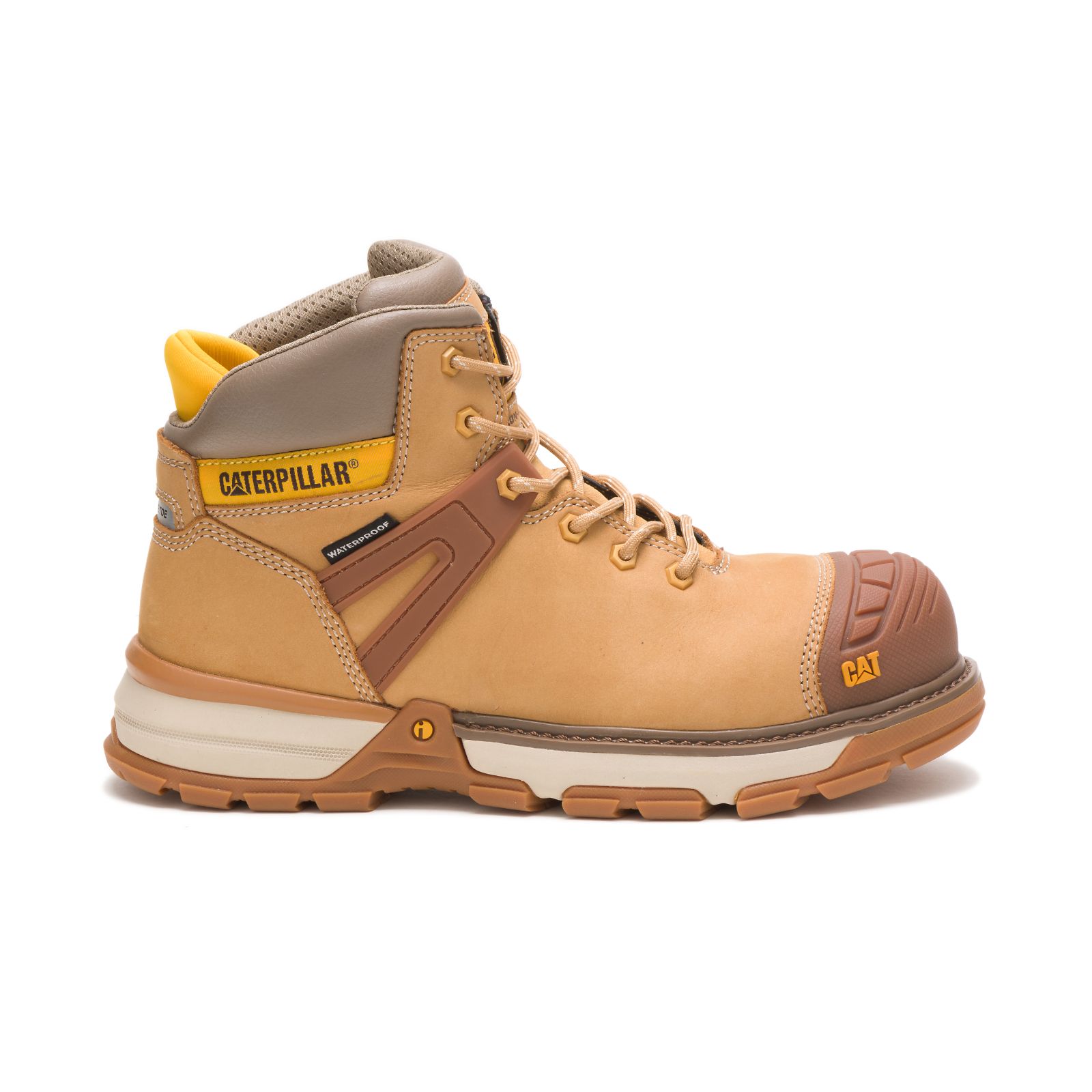 Orange Caterpillar Excavator Superlite Waterproof Nano Toe Men's Work Boots | Cat-509826