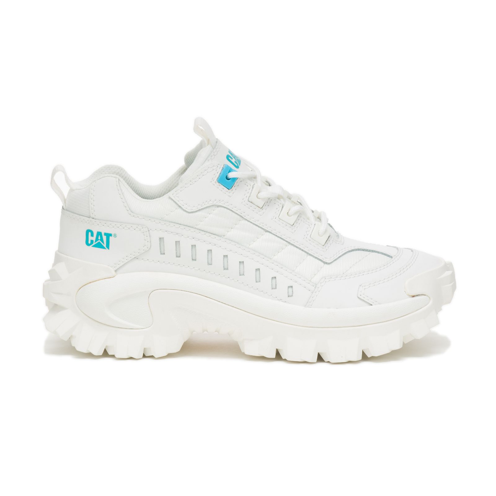 White/Blue Caterpillar Intruder Men's Sneakers | Cat-450639