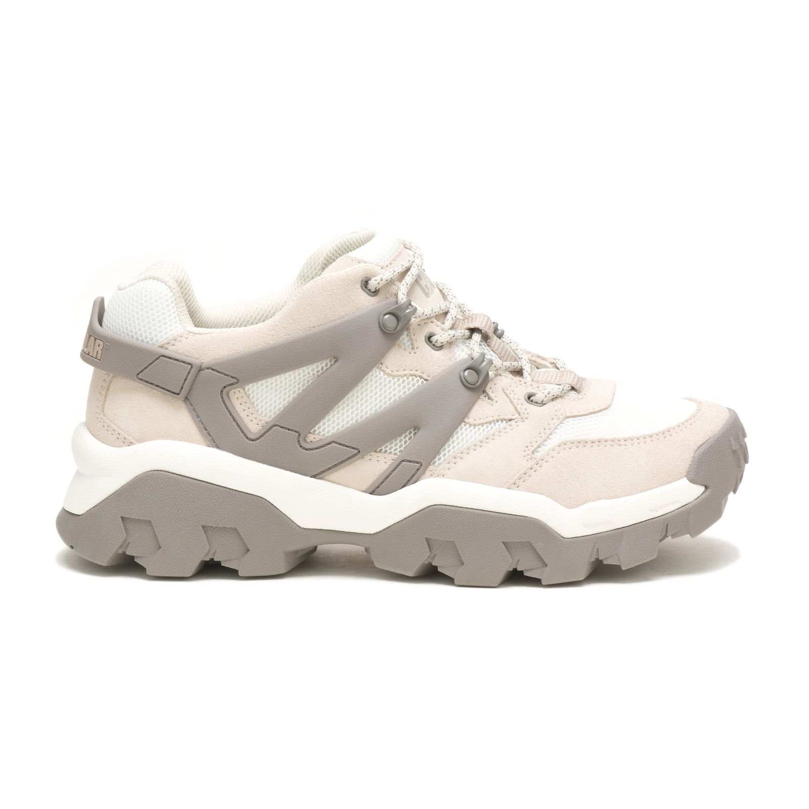 White Caterpillar Reactor Men's Sneakers | Cat-853479