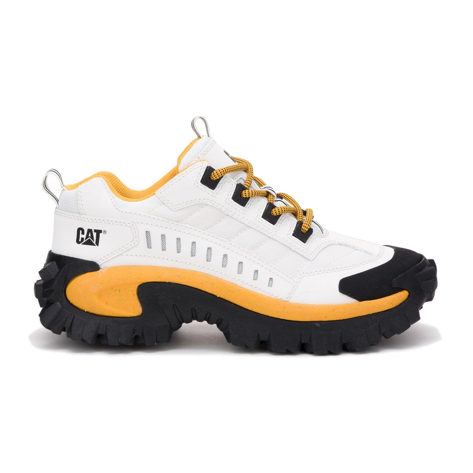 White Yellow Caterpillar Intruder Men's Sneakers | Cat-874160
