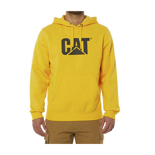 Yellow Caterpillar Foundation Hooded Sweatshirt Men's Hoodies | Cat-481067