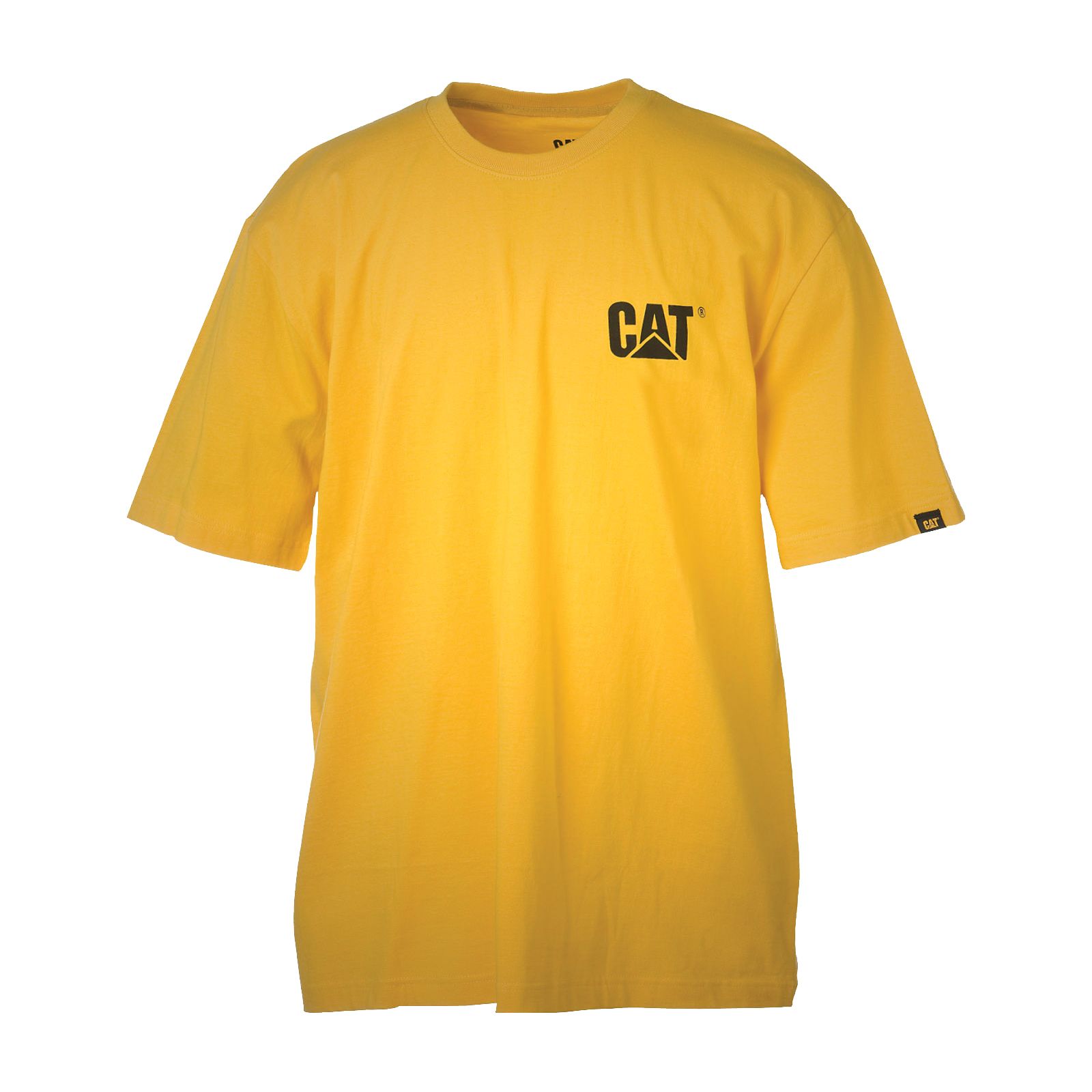 Yellow Caterpillar Trademark Men's T-Shirts | Cat-870962