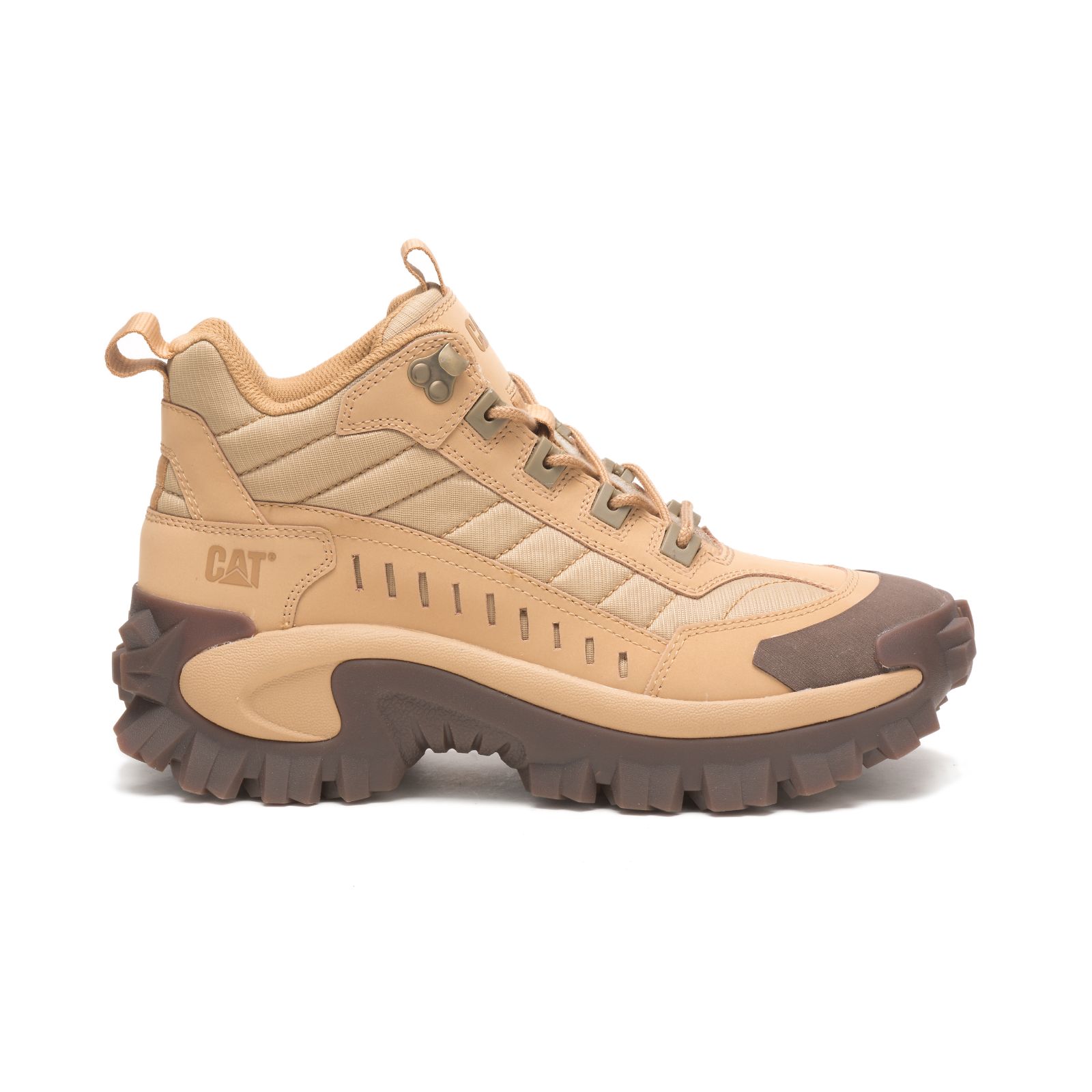 light brown Caterpillar Intruder Mid Men's Sneakers | Cat-584691