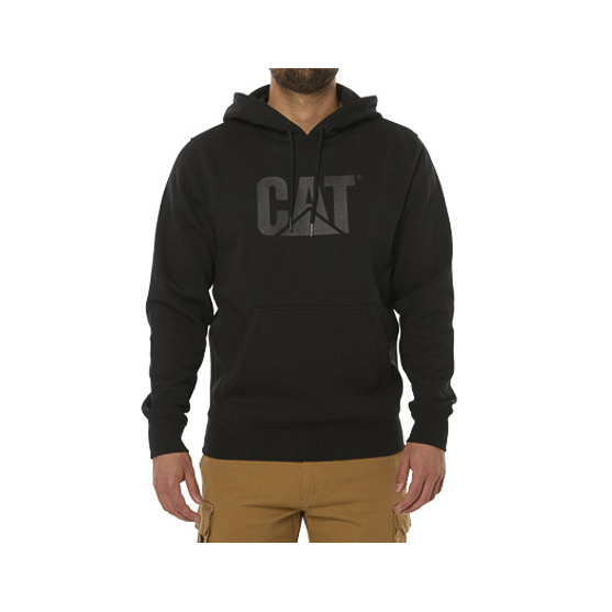 Caterpillar Hoodies Closeouts - Black Foundation Hooded Sweatshirt Mens